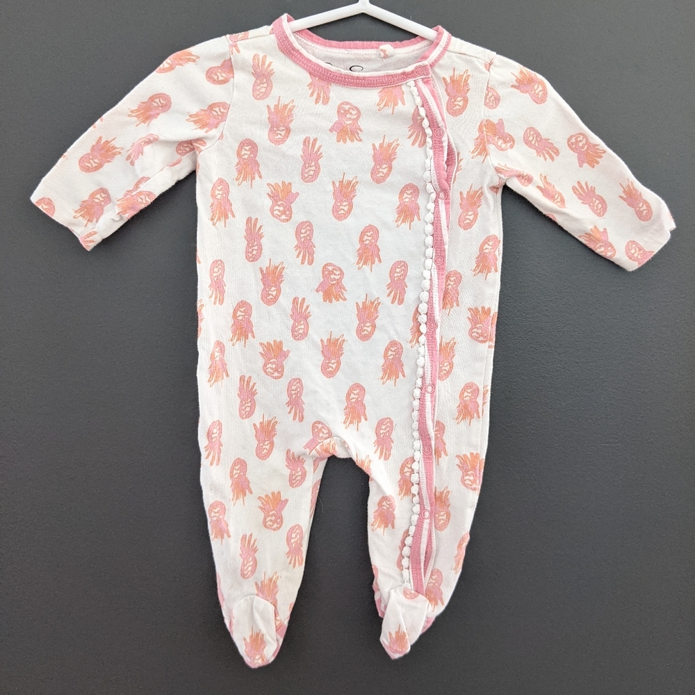 Jessica Simpson pineapple print footie/sleeper